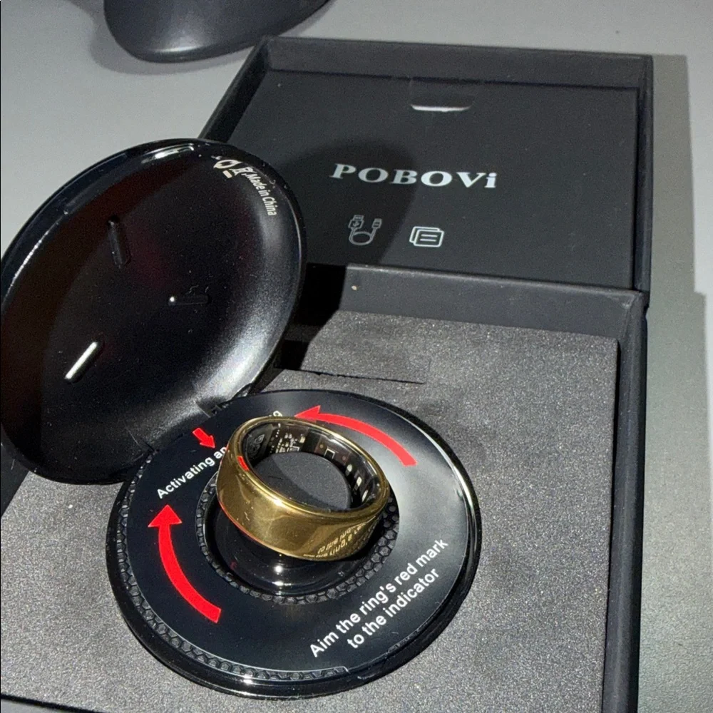 (004) Pobovi Black Charging Ring (sz.8)
